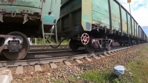 Самый длинный состав поезда в России . Тепловоз. Электровоз. Пароваз. Узкоколейка.122 вагона.