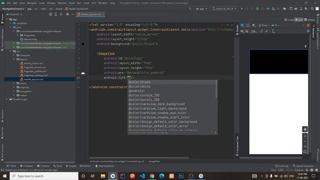 Navigation Drawer With Navigation Component in Android Studio | Kotlin | Android Tutorials смотреть онлайн