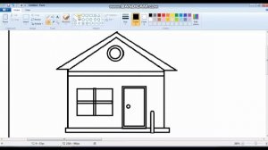 How to draw in Ms paint | drawing in paint in computer | paint in computer | Scenery drawing