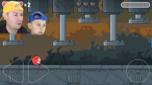 Сражение красного шарика 4 против всех боссов квадратов | Red Ball 4 Игра про шар | ИГРАЗАВР