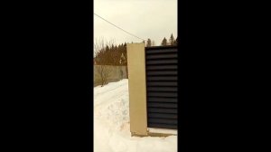 Монтаж забора жалюзи зимой. Легко!