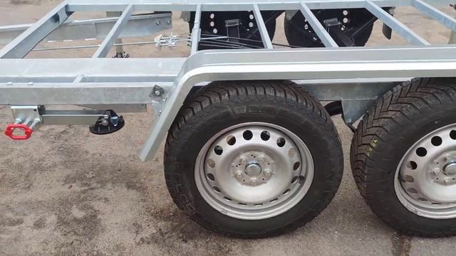 Прицеп платформа, с тормозной системой, под дизель генератор Knott, Al-ko, оцинкованный от завода смотреть онлайн