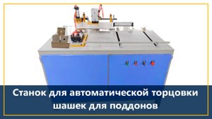 Станок для автоматической торцовки шашек поддонов