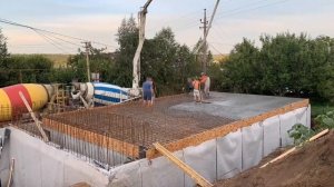 Заливка монолитной плиты перекрытия с опалубкой Topec (Hünnebeck)