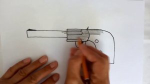 How to draw a gun. Как нарисовать пистолет.