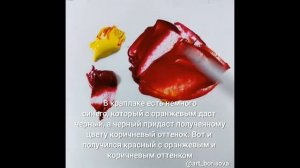 Гранатовый цвет - как смешать. Борисова Екатерина