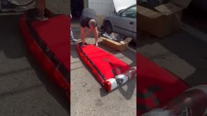 как накачать сапборд за 2 мин. с помощью переходника для автокомпрессора