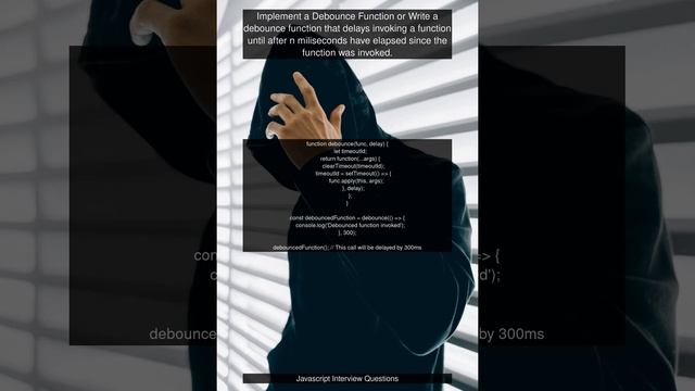 Debounce Function | Interviewer Favourite Javascript Q&A #javascript #js #concept #script 1