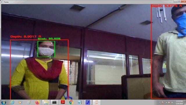 Face mask detection and Social Distance detection using Artificial Intelligence