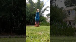 Headstand. Yoga in the park. Shirshasana | Стойка на голове. Йога в парке. Ширшасана.|יוגה עמידת רא