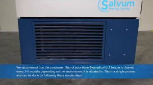 Очистка фильтра конденсатора на биомедицинских низкотемпературных морозильниках HAIER