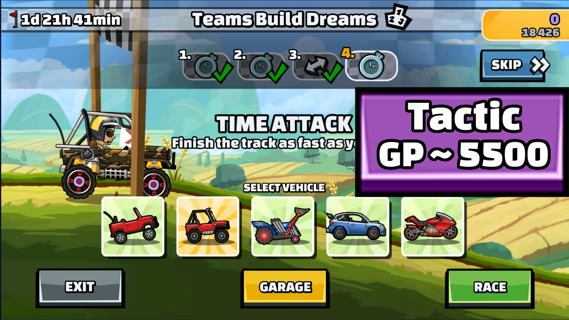 Hill Climb Racing 2 - ? Tactic GP 4000-6000 ? (Teams Build Dreams)