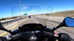 Yamaha Majesty 400 Freeway Ride and Top Speed