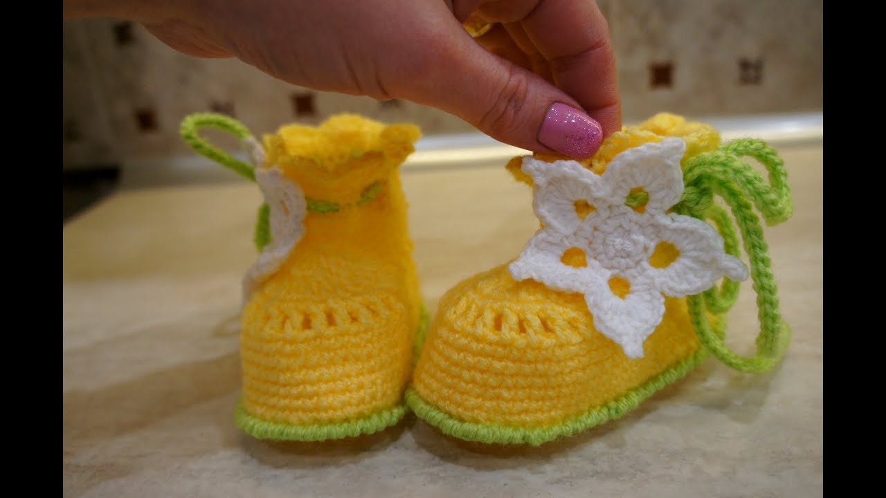 ПИНЕТКИ КРЮЧКОМ с цветочком смотреть онлайн