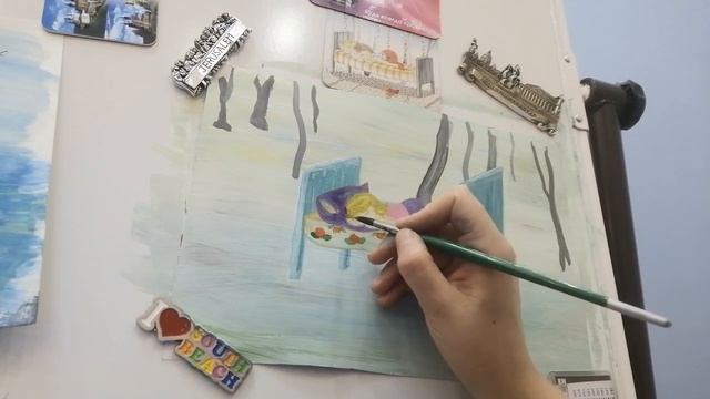 Березовая роща - рисуем смотреть онлайн