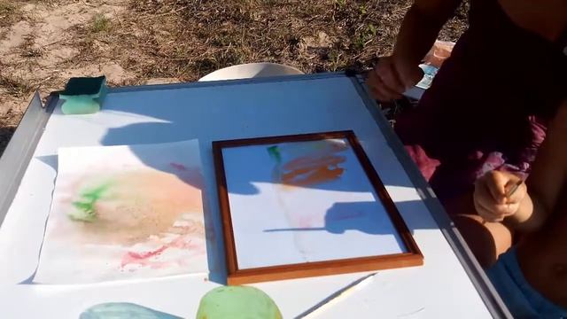 Рисование с ребёнком. Акварель. Отпечатки. смотреть онлайн