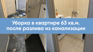 Уборка после разлива канализации в квартире