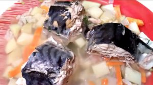 Суп из скумбрии с рисом! Отличный, полезный суп!