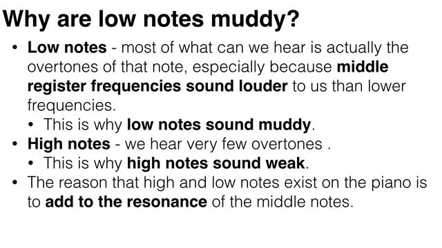 12. Why are low notes muddy and high notes weak? смотреть онлайн
