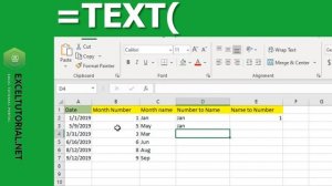 Get Month Name and number in Excel | MONTH, TEXT, DATEVALUE Formula