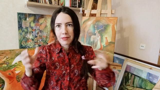 Рисую новую сказочную картину / Фантазийная картина/ Картина акрилом / Acrylic painting technique