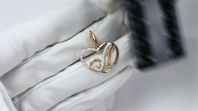 Золотая подвеска-буква Л SOKOLOV с фианитом 034657 смотреть онлайн