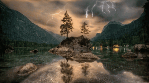 Звук летнего дождя с грозой 🌿 Шум летнего дождя с грозой