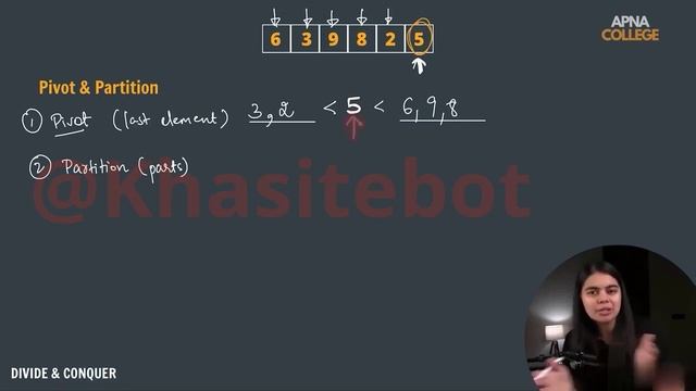 Merge Sort Divide & Conquer In Java lec 15 by shradha didi alpha batch data structure and algorithm
