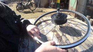 Спицовка мотор-колеса.Полный апгрейт электровелика после зимы  Задний мотор 36V 500W