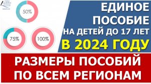 Размеры единого пособия в 2024 году по всем регионам