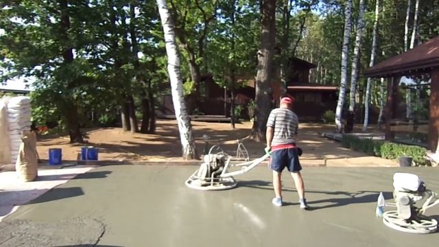 Затирка бетонной площадки смотреть онлайн