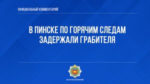 В Пинске по горячим следам задержали грабителя