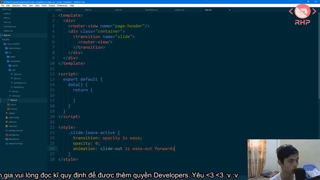 Ep16 | #18 | Sử dụng transition cho router chuyển hướng Vue.js - RHP Team