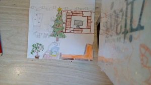 Как легко нарисовать новогоднюю комнату #3