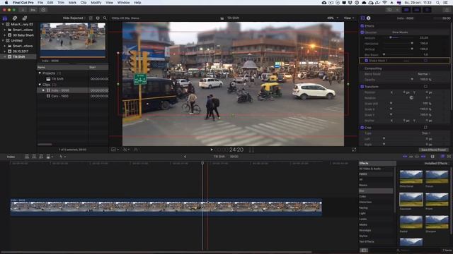Эффект Tilt-Shift (Тилт-Шифт) в Final Cut Pro. Как создать иллюзию игрушечности смотреть онлайн