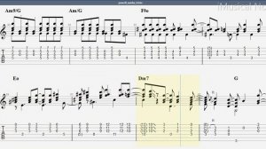 Guitar TAB - Baden Powell : Samba Triste | Tutorial Sheet Lesson #iMn