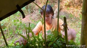 Full Video - Solo Bushcraft Camping by the Stream , Surrvival Alone in Forest , Off Grid Living