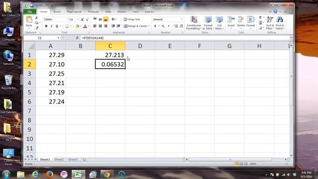 Calculating Average and Standard Deviation Using Microsoft Excel смотреть онлайн