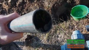 Дача своими руками . делаем водопровод. Труба пластик 40-ка. Ставим тройник и кран.