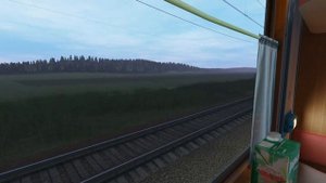 ВЕЧЕРНЯЯ ПОЕЗДКА ПОД СТУК КОЛЕС ИЗ ОКНА ПОЕЗДА. КАРТА : КРАЙ ТЫСЯЧИ ОЗЕР V3.0 - TRAINZ SIMULATOR 19