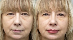 Возрастной. Несмываемый макияж. Пудровые губы и стрелки. Две зоны одновременно❗