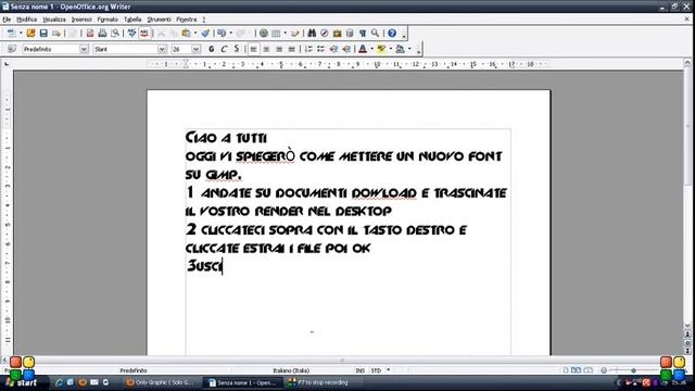 Come mettere un font su gimp.