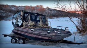 В -25 по воде на АЭРОЛОДКЕ ! Обмерзание_ Решено!