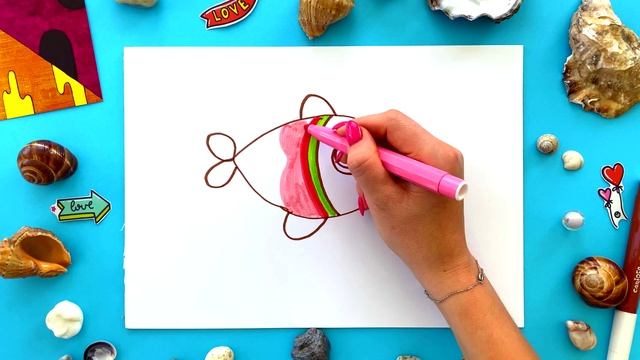 Как нарисовать рыбку? Учимся рисовать с BAMBINIC | 0+ смотреть онлайн