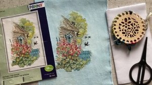 Мальвы под окном!Фирма PANNA. Законченный процесс.