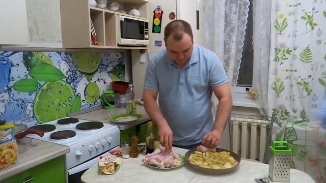 Запеченые в духовке куриные ножки с сыром