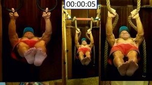 42 лютых (Косых) отжиманий, горизонт 8 секунд, ласточка 35 секунд, скрутки на турнике, стафф