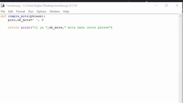 Fonction qui compte le nombre de mots d'une phrase en Python смотреть онлайн