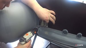 Установка транцевых колес (шасси) и стаканов на лодку ПВХ Ракета
