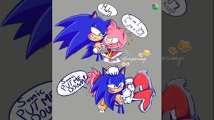Drawing SonAmy speed paint